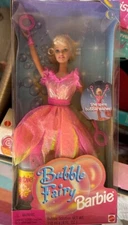 1998 Mattel Bubble Fairy Barbie Doll Spins Pull Cord Wand #22087 NRFB