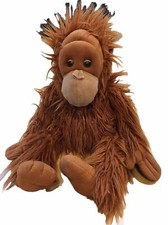 Rare FAO SCHWARZ Orangutan Ape 28" Plush Large Stuffed Animal Hairy Realistic
