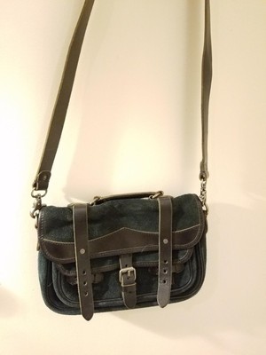 navy blue suede crossbody bag