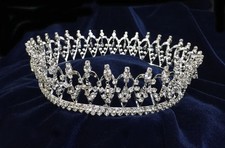 Crystal Rhinestones With Silver Round Crown.Silver Crown. 2" Tall.6"Diameter