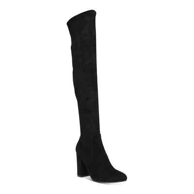 Wild Pair Bravy Over-The-Knee Stretch Boots Black Size 6