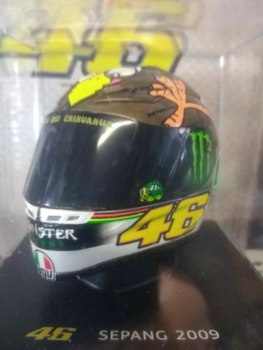 CASCO HELMET VALENTINO ROSSI - Sepang 2009 SPARK 1:5 +MAGAZINE NEW no  MINICHAMPS | eBay