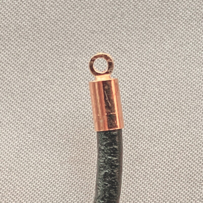 3mm Glue On Leather Cord Ends 8x4mm Rose Copper Plated Brass Q100 Per Pkg