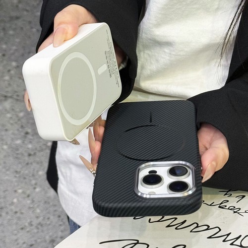 For iPhone 16 Pro Max 15 14 13 Carbon Fiber Pattern Magsafe Shockproof Slim Case - Picture 3 of 12