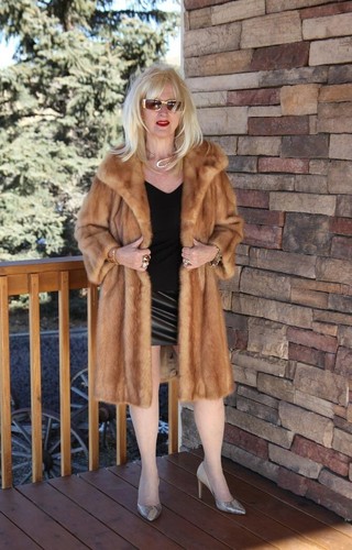 Blond Mink Fur Coat Full Length Mink 