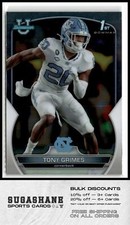 2022 1st Bowman University 75 Tony Grimes   UNC Tarheels  Football Card