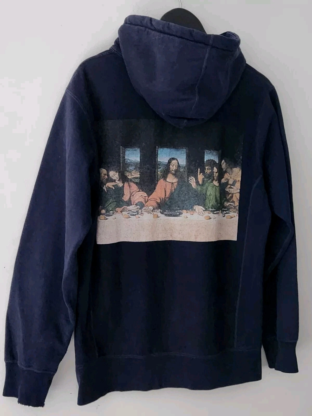 Sweat à capuche FW12 Supreme Last Supper bleu marine sweat à capuche L large 2012 vintage