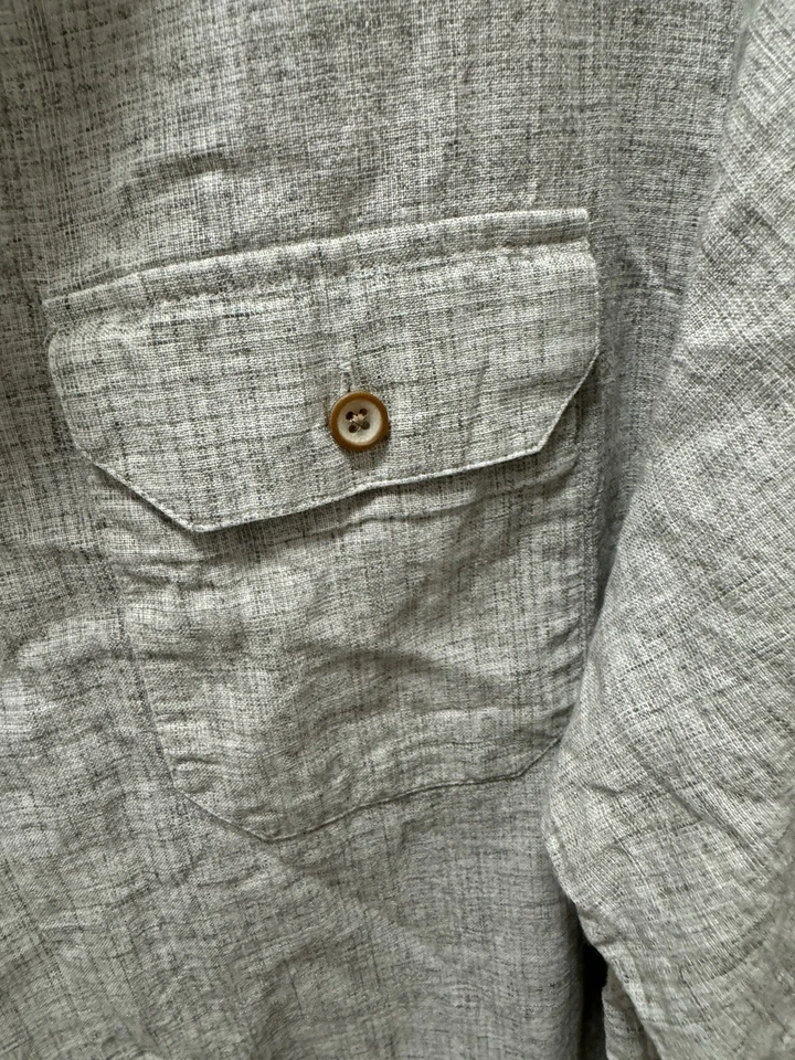 Camisa de manga larga Hart Schaffner Marx mezcla de algodón y lino talla XL Foto 4 de 4