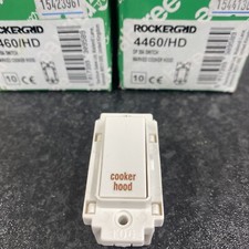 Crabtree Rocker grid ,double Pole ,20 Amp Switch.marked “cooker Hood”.4460/HD