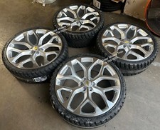 26 Inch Snowflake Silver Machin Wheels All Terrain Tires Tahoe Silverado Sierr