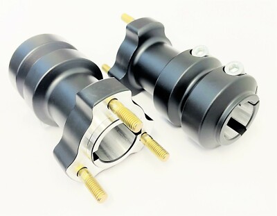 Set schwarze 30 mm x 115 mm lange Kart-Naben hinten