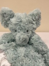 Cloud Island Target Elephant Lovey Security Blanket Light Green Plush 13" Clean