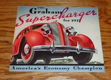 Original 1937 Graham Full Line Sales Brochure 37 Custom Supercharger Cavalier