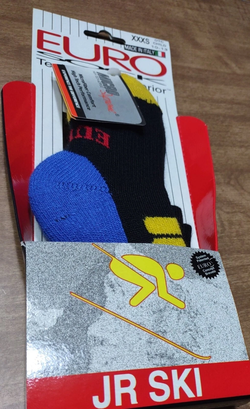 Euro Chaussettes de ski 1 paire Ski Supreme JR ENFANT Taille XXXS 10 13 NEUF