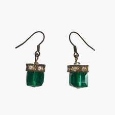 Emerald Green Drop Earrings