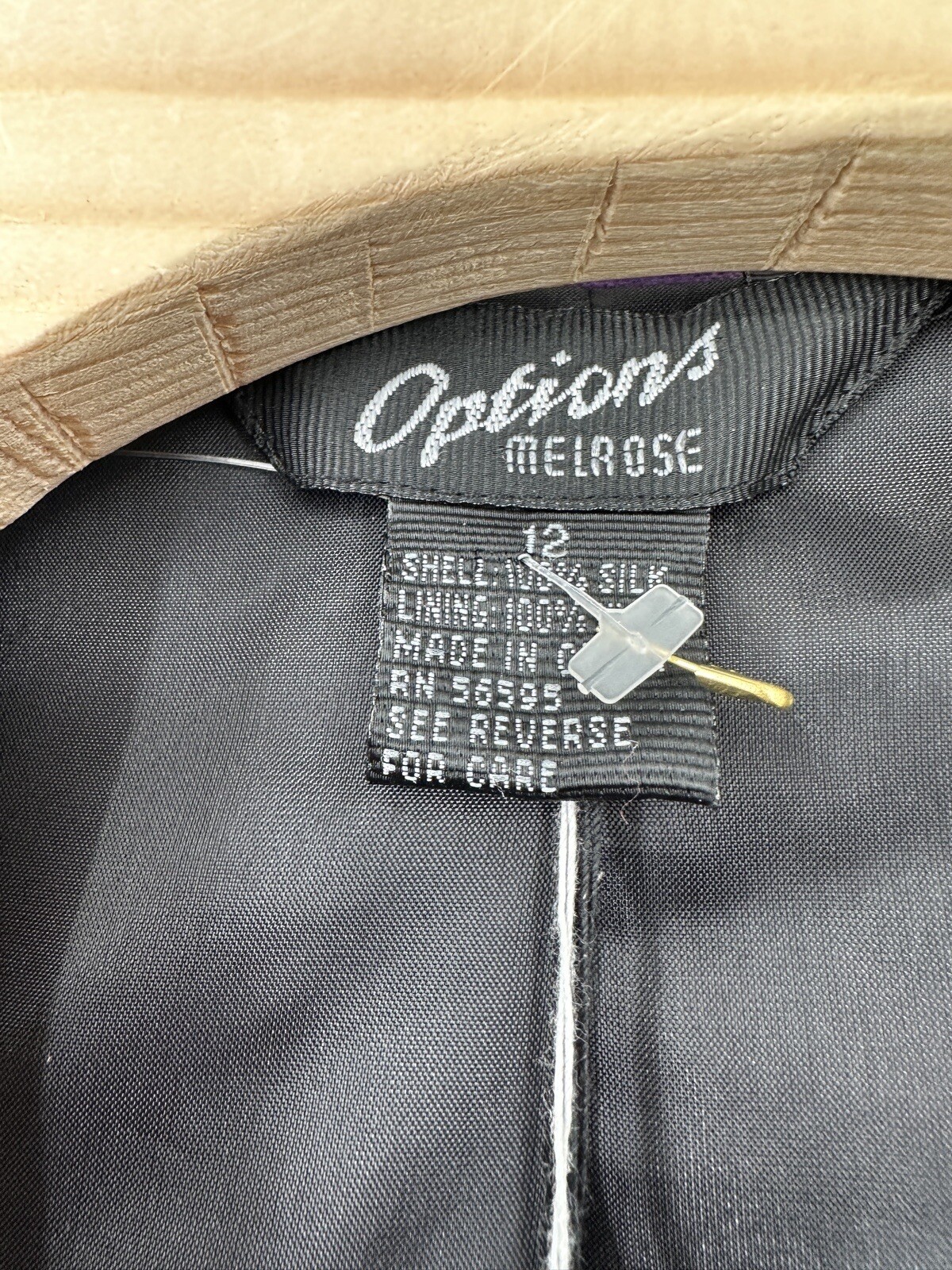 Melrose Vintage Patchwork  Pattern   💯 Silk Blaz… - image 5