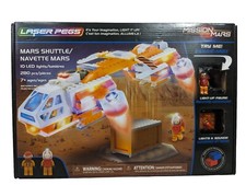 Laser Pegs Mission Mars Shuttle Construction Block Set Ship & Figures 7+ LED
