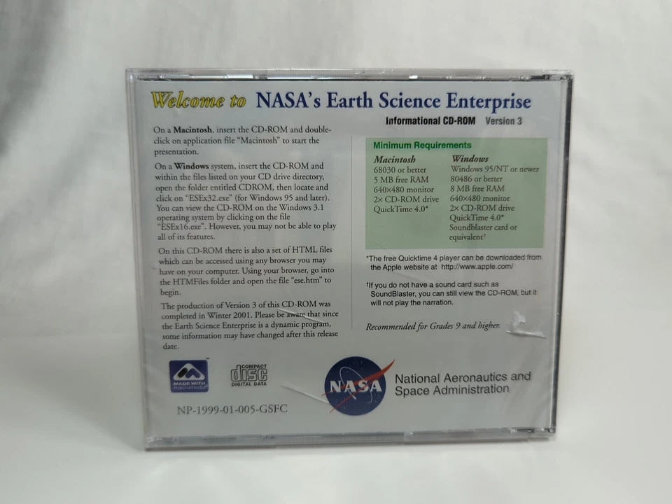 NASA Earth Science Enterprise Version 3 Winter 2001 CD-ROM Windows/Mac Space NWD - Image 2 of 4