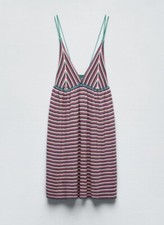 ZARA Striped Knit Dress Size Medium NWT