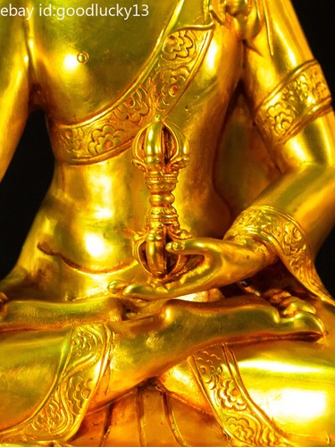 21cm Copper gilding Pala Aksobhya buddha statue Tibet Akshobhya - Picture 5 of 7