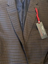 Tommy Hilfiger Trevor Modern Fit Stretch burgundy/ brown Sport Coat Blazer 38L.