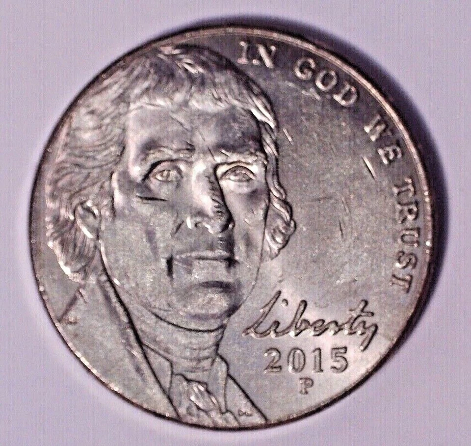 Interior Die Break 2015-P Jefferson Nickel Extremely RARE - Image 2 of 3