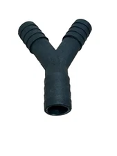 TH Marine 3/4" Barbed "Y" Fitting / 3-Way - Black Y-750