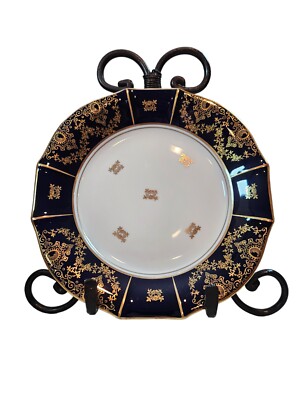 Lindner Echt Cobalt Kueps Bavaria Germany Salad Dessert Plate HH