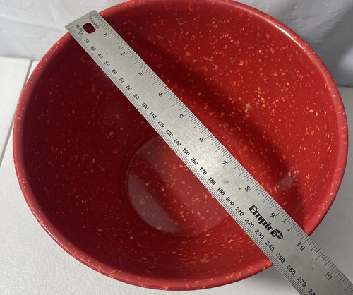 RACHAEL RAY MELAMINE ORANGE CONFETTI SPECKLED 10" GARBAGE/MIXING BOWL - Picture 2 of 5