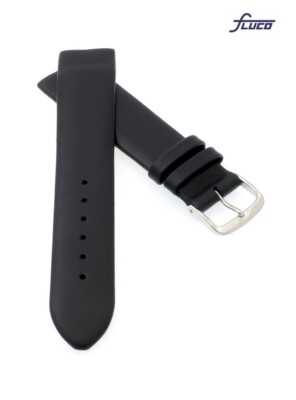 Fluco XL Leder-Uhrenarmband Modell Zeppelin schwarz 22 mm, komp. Skagen