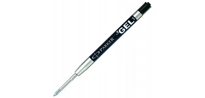 PARKER recharge Quink gel pour Stylo bille , pointe fine, noire, blister X 1