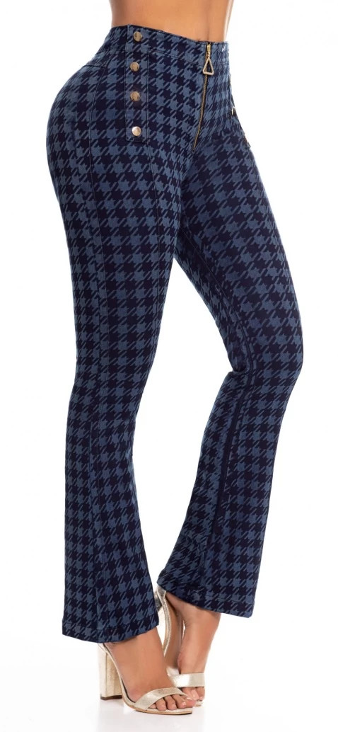 LOWELL JEANS COLOMBIANOS, High Waist Zippered Boot Cut Push Up Jeans  #501715 image 4