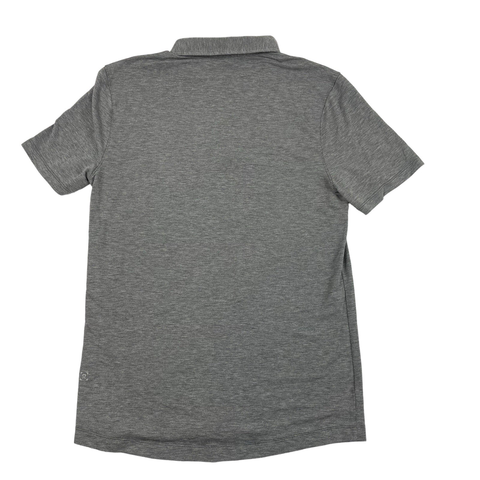 Lululemon Solid Gray Performance S/S Mens Polo Si… - image 3