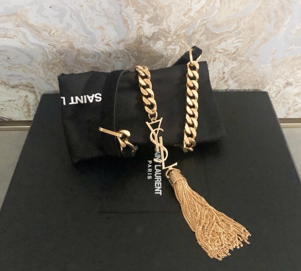 SAINT LAURENT Maillon ゴールドチェーンベルト　サイズ75 SAINT LAURENT Maillon ゴールドチェーンベルト サイズ75 小物