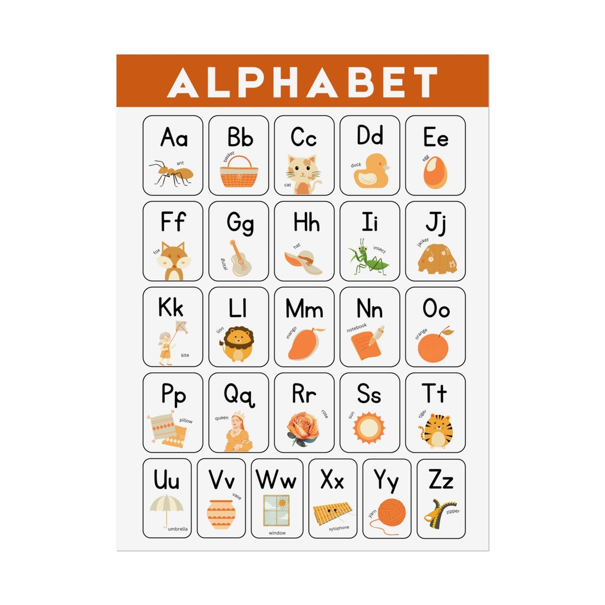 Educational Alphabet 18x24