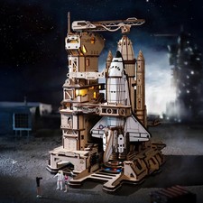 ROKR Space Shuttle 3D Wooden Puzzle Mechanical Model Toy Building Toys Kids Gift