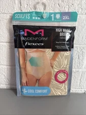 Maidenform Flexees Sculpts Ultra Firm Nude  Waist Brief F83062 Beige 2XL