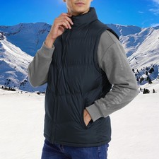 Herren Weste Steppweste Jacke Übergangs Zip Sport Steppweste Bodywarmer