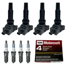 OE Genuine Ignition Coils 4PCS & Spark Plugs 4PCS For Ford Edge Bronco Lincoln