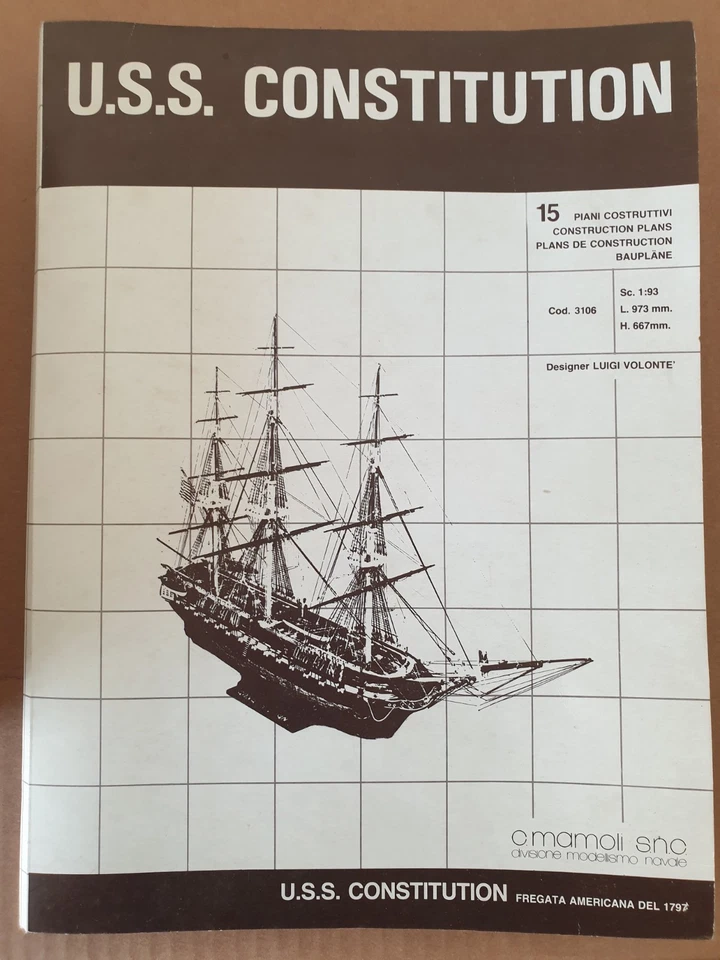 kit nuovo USS CONSTITUTION 1:98 MAMOLI lunga 98cm occasione - Immagine 3 di 4