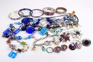 Murano Glass Enamel Cloisonn� Style Millefiori Jewelry Collection x 21 613 g