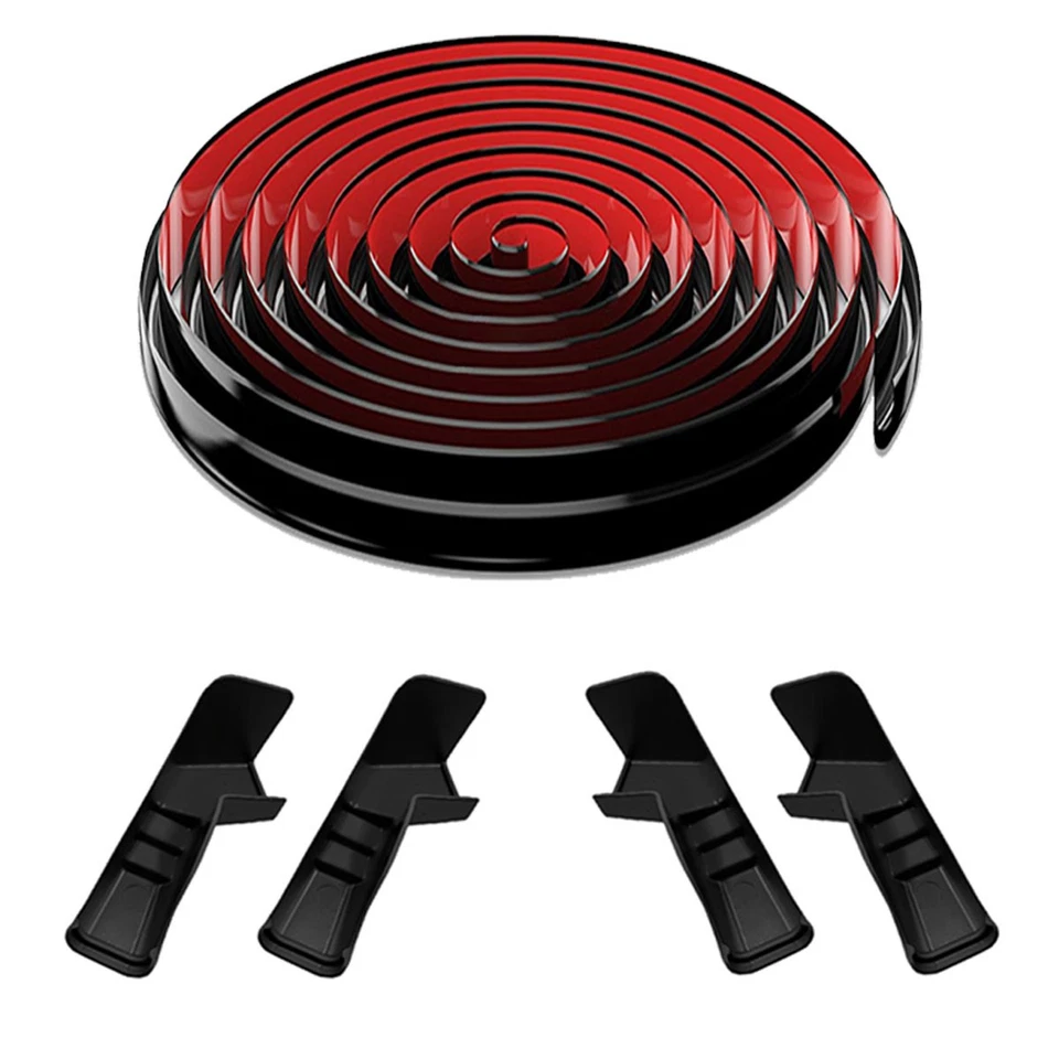 For RV 16Ft J-Shape Rain Gutter Rubber Drip Rail 4 Gutter Spouts Molding Trim Foto 2 de 4