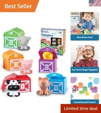 10-Piece Peekaboo Learning Farm: Interactive Counting  Sorting Fun for Toddlers