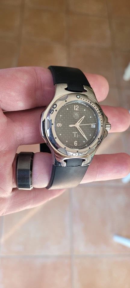 Tag Heuer WL1180.FT6000 男式 Kirium 手表黑色橡胶碳钛 Ti5 — 第 3/4 张图片