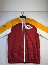 Kansas City Chiefs Mitchell  Ness Men Hoodie Lightweight Zipper Jacket Sz M