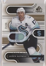 2022 Upper Deck SP Game Used Gold Premium Memorabilia 21/25 Jaden Schwartz 5ya