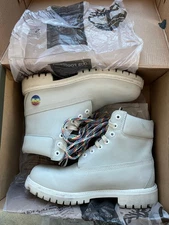 Timberland Rainbow White Limited Release Ghost Waterproof Boots A1QWE Size 8.5M