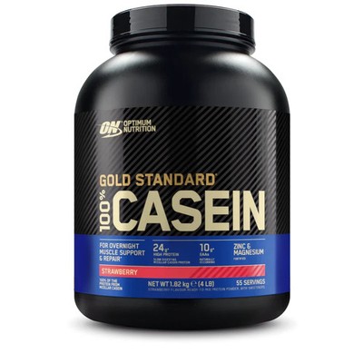 Optimum Nutrition Gold Standard 100% Casein Proteinpulver, Strawberry, 1.82kg