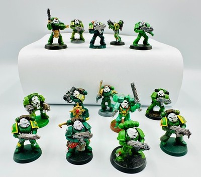 X14 Warhammer 40k Chaos Space Marines Inc Primaris Apothecary *Set 14 bemalt*