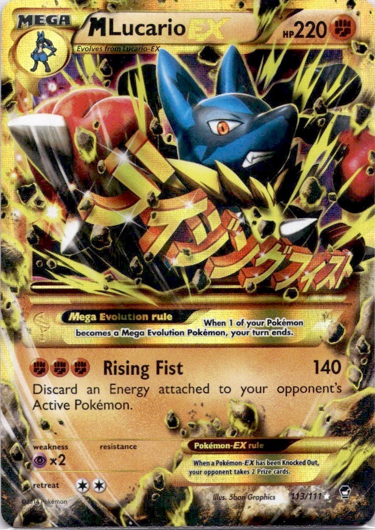 M Lucario EX Holo 113/111 - Furious Fists - LP